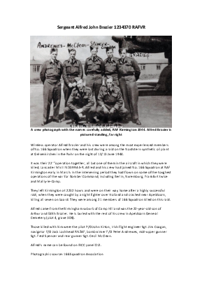 A preview of a PDF biography for Brazier, Alfred John